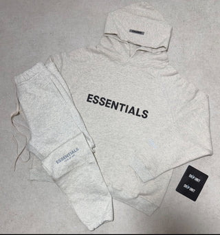 FOG Essentials ‘HEATHER OATMEAL’ Front Logo FULL TRACKSUIT (CLEARANCE)